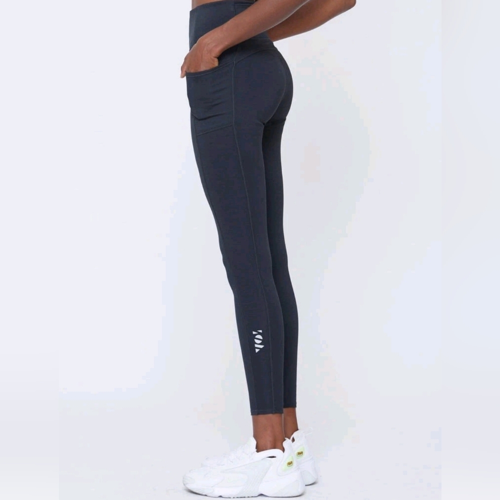 Leggings S Voice of Insiders SeaCell Wellness Charcoal Gray Athletic Wear - Picture 9 of 11
